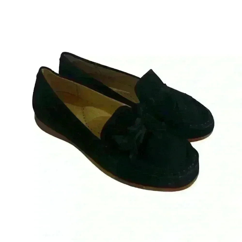 Trotters‎ tassle black loafers size 6 comfortable  good used condition like new